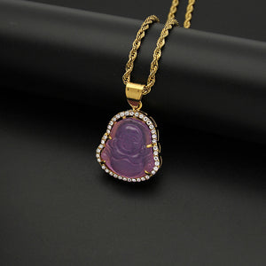 Purple Buddha Necklace